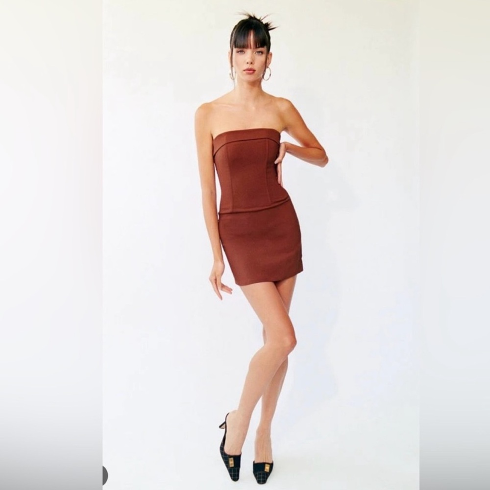 With Jean brown corset dress